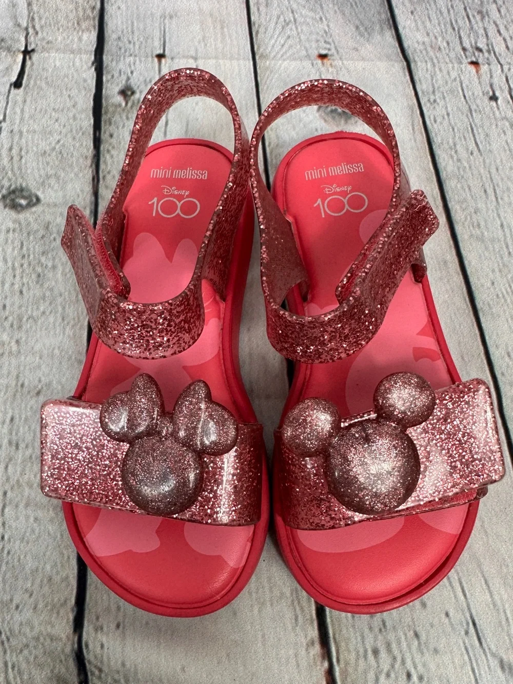 Minnie Melissa Disney jump pink sandals size 12